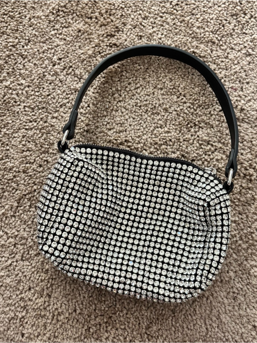 BCBGeneration Black Rhinestone Mini Shoulder Bag - Picture 3 of 4
